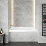 Swiss Madison Voltaire 54 in x 30 in Acrylic Glossy White, Alcove, Integral Left-Hand Drain, Bathtub SM-AB562