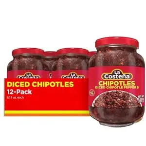 La Costeña Diced Chipotle Peppers, 8.11 Ounce Jar (Pack of 12)