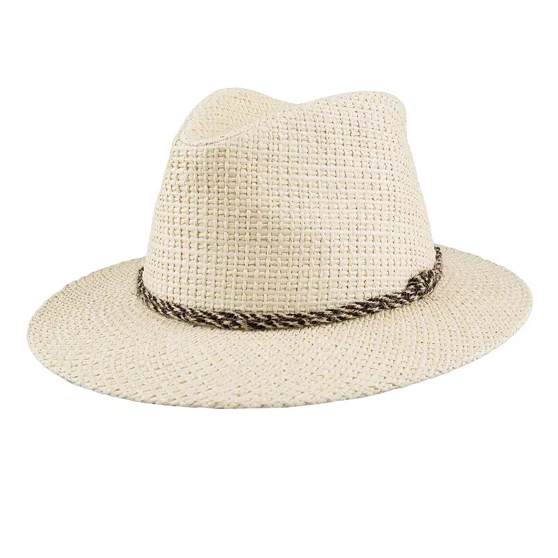 Mens Levi's® Natural Straw Twisted Cord Panama Hat