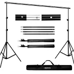 Backdrop Stand 6.5x10ft/2x3m,BDDFOTO Photo Video Party Background Stand Support System for Parties with Carring Bag