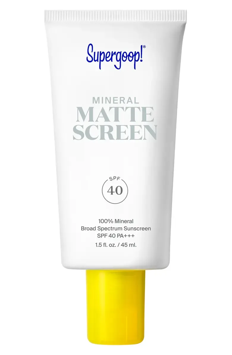 Supergoop! Mini écran solaire minéral mat Mattescreen FPS 40 .67 oz / 20 mL