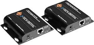 J-Tech Digital HDbitT HDMI Extender ONE to Many Full HD 1080p Over Ethernet Single Cat5e/cat6 Cable with IR Remote - Up to 400 Ft [JTECH-EX-120M-L2]