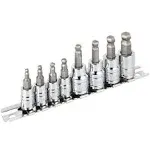 Powerbuilt 8 Piece Ball End Hex Bit Socket Set 642402