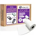 Vonlyst Thermal Paper Roll 2 1/4 x 55 for Verifone Vx520 Ingenico ICT220 ICT250 FD400 (10 Rolls)