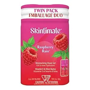 Skintimate PX-564 Signature Scents Moisturizing Shave Gel for Women, Raspberry Rain Scent with Vitamin E and Olive Butter - 7 Ounce , 2 Count (Pack of 1)