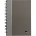 TOPS™ Royale Wirebound Business Notebooks, 1 Subject, Medium/College Rule, Black/Gray Cover, 11.75 x 8.25, 96 Sheets (TOP25332)