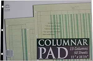 Norcom Columnar Pad 13 Columns 2-Pack