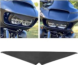 2015 & up Mean Mug Bezel For Harley Road Glides Headlight Gas Capital Customs Eyebrow Eyelid Sticker Decoration Upper Tip Cover Visor Accent Trim