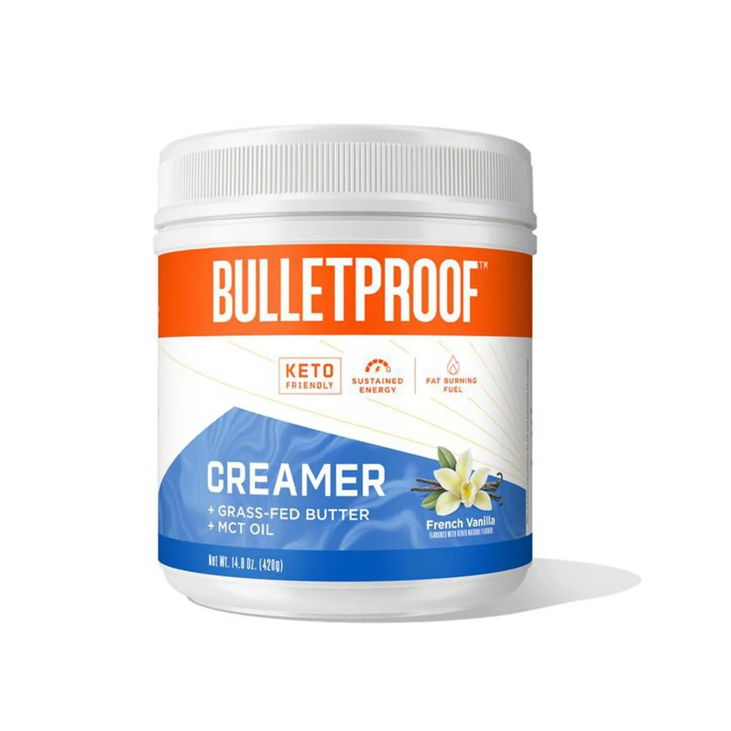 Bulletproof French Vanilla Creamer Keto Coffee Creamer with MCT Oil and Grass-Fed Butter