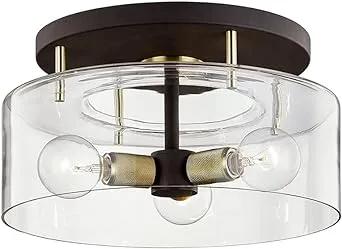 Troy Lighting Bergamot Station 3-Light Semi Flush Ceiling Light C7542