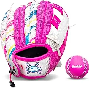 Franklin Sports Air Tech Series 9" Teeball Gloves Set - White/Pink