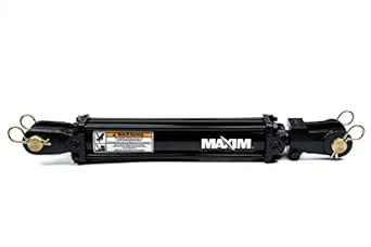 Maxim TC Double Acting Hydraulic Tie Rod Cylinder - 2 Bore Hydraulic Cylinder - Tie-Rod Cylinder for Double Acting Applications - 2” Bore, 8” Stroke, 2500 PSI, 18.25'' Retracted - 3/8 NPT Ports