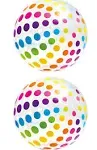 Intex Jumbo Inflatable Big Panel Colorful Giant Beach Ball (Set of 4) | 59065EP