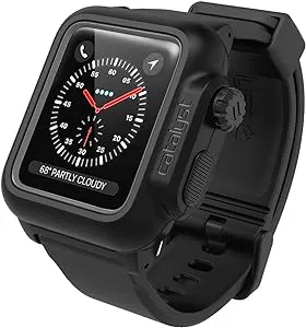 Catalyst Waterproof Case For Apple Watch 42Mm Series 2 & 3 With Premium Soft Silicone - Resistant Rugged Protective Case, Stealth Black