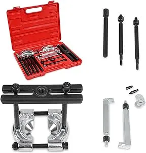 ABN Bearing Puller Kit - 14 Piece 5 Ton Automotive Bearing Separator - 2 and 3 Inch Jaw Splitting Gear Puller Tool Set