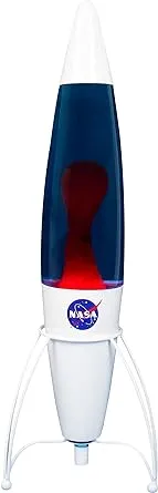 Fizz Creations NASA Inspired Rocket Lamp. 43cm/17-inch Tall. Mains Powered. Includes 1 x R39 E14 25W Bulb. NASA Inspired Space Merchandise.