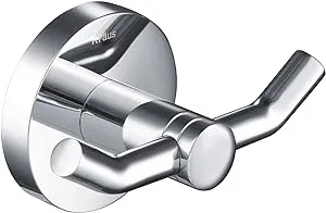 Kraus Elie Bathroom Robe and Towel Double Hook, Chrome Finish, KEA-18802CH