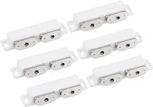 uxcell Double Magnetic Latches Catch for Cabinet Door Cupboard 3" Long White 6pcs