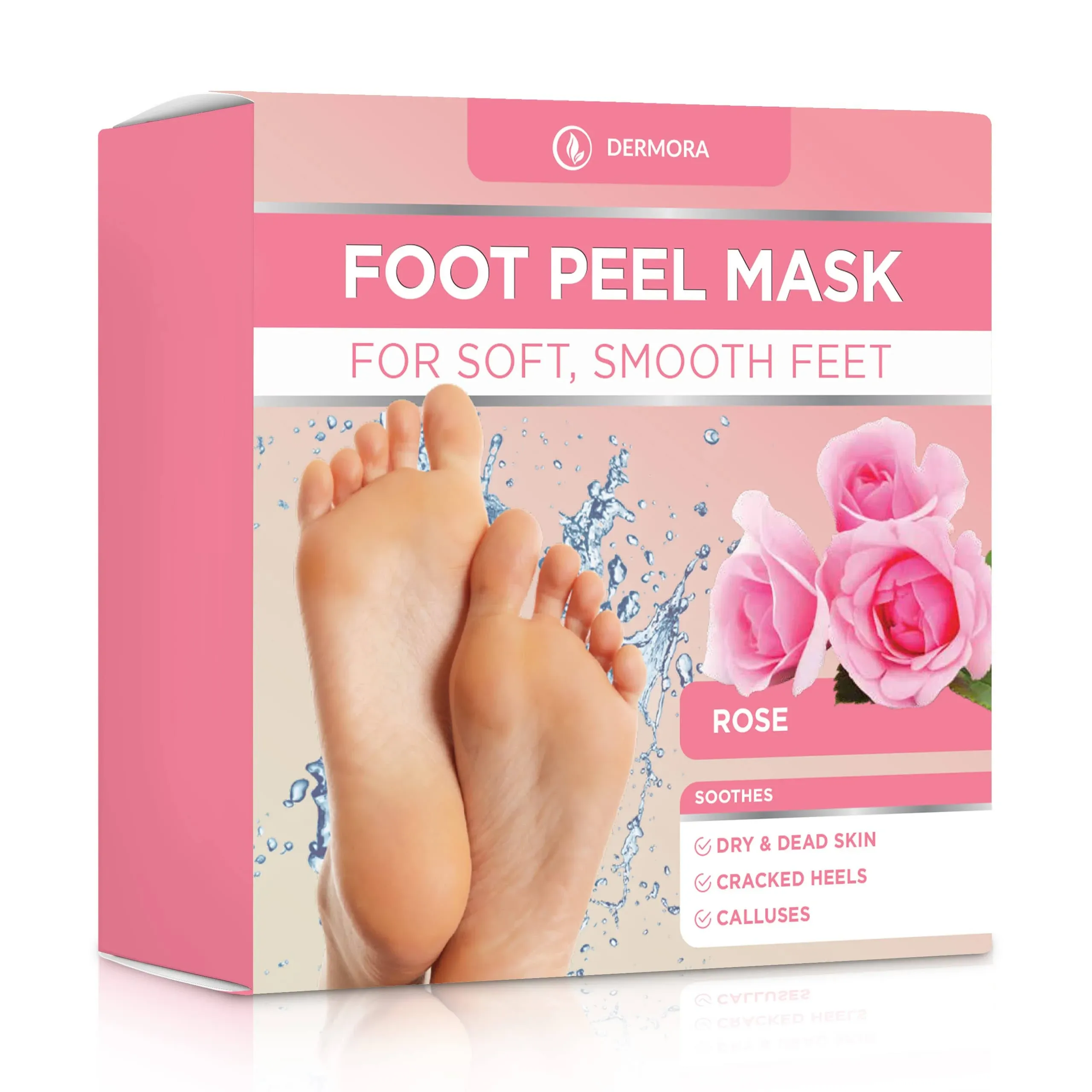 Dermora Foot Peel Mask - 2 Pack of Regular Size Skin Exfoliating Foot Masks for ...