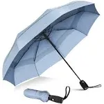 Repel Windproof Travel Umbrella – Teflon Coated, Double Vented Canopy, UV Protection, Compact, Yellow