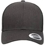 Retro Trucker Cap - 6606 Adjustable Dark Heather Grey