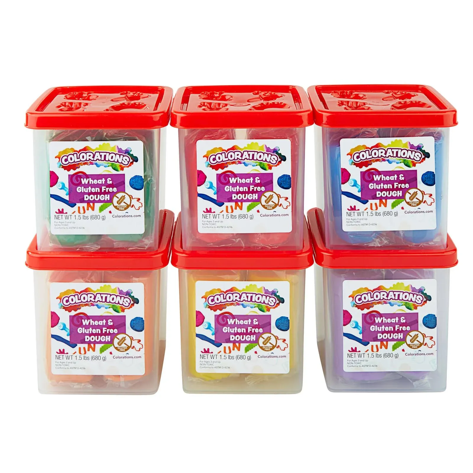 Colorations Wheat & Gluten Free Dough 6 Classic Colors 1.5 lb.