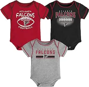 Outerstuff NFL Infant Atlanta Falcons Team Color 3-Pack Bodysuit