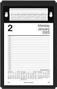 AT-A-GLANCE 2024 Daily Desk Pad Calendar Refill, 5" x 8", Large, Style (E4585024)