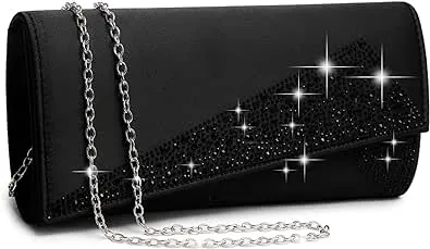 Dasein Women Evening Envelope Handbag Clutch Purse Crossbody Shoulder Bags Party