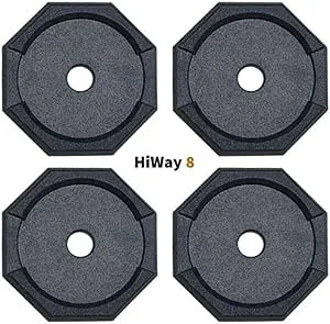 SnapPad HiWay RV Leveling Pads - Permanent Jack Stabilizers for RVs - 8" and 11.5" Round Leveling Jack Pads for HWH Leveling System - Heavy Duty Replacement for Blocks - Made in The USA (4-Pack)