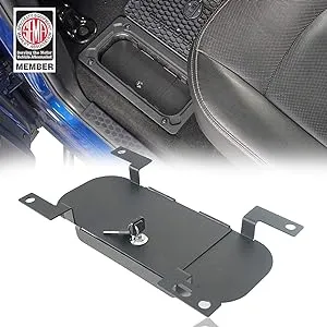 Hooke Road RAM Rear Seat Floor Locking Storage Box Compatible with Dodge RAM 1500/2500/3500 09-18 Pickup Truck