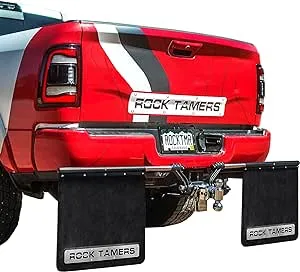 ROCK TAMERS 2" Hub Mudflap System - Matte Black/Stainless [00108]