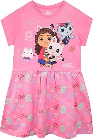 DreamWorks Girls Gabbys Dollhouse Dress Kids Gabby's Floral Skater Dress