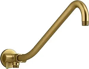 KOHLER K-76337-2MB Gooseneck Rainhead Arm With 2-Way Diverter In Vibrant Brushed Moderne Brass