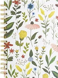 C.R. Gibson Romantic Floral Spiral Notebook and Pen Set, 160 pgs.