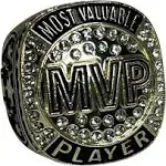 Champion Gold MVP Most Valuable Player Trophy Ring Award Gift Prize with Disp...