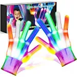 Zlovja Cool Toys LED Gloves,Boys Toys Age 6-8 8-12 Year Old with 6 Flash Mode,Great Stocking Stuffers for Halloween Christmas Birthday Parties,Fun Toys Gift