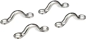 Seachoice Multi-Purpose Forged Stainless Steel 3/8 In. Eye Straps, Set of 4