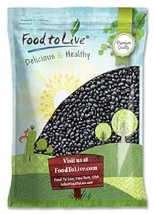 Food to Live - Black Turtle Beans, 10 Pounds Whole Dried Beans, Sproutable, Vegan, Kosher, Bulk. Low Sodium. Great Source of Plant Based Protein, Fiber. Great for Bean Soup, Salads, Stews, Chili.