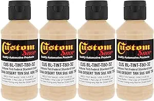 Custom Coat Camouflage Series 3 Ounce (Desert Tan Federal Standard Color #33446) - Pack of 4 - Urethane Tint Concentrate for Tinting Truck Bed Liner Coatings - Epoxy Resin