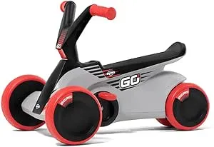 Berg GO² 2in1 Push Car SparX Red | Ride on with Integrated Folding Pedal System, from Baby Walker to Toddler Ride On Toys, Balance Bike and Pedal Gokart, First Birthday Gift, for Ages 10-30 Months