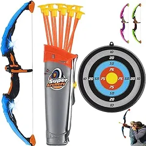 Toyvelt Bow and Arrow Set for Kids -Light Up Archery Toy Set -Includes