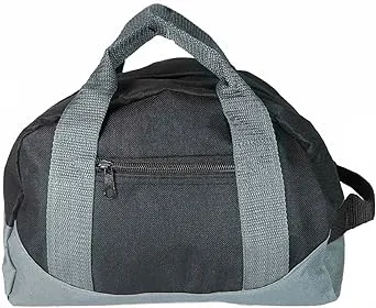 Dalix 12 inch Mini Duffel Bag Gym Duffle in Black-Gray