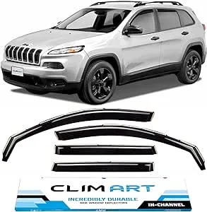 Sun Rain Visors Wind Guards for 2014-2023 Jeep Cherokee 840233215648 | eBay