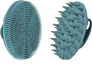 INNERNEED Food-Grade Soft Silicone Body Scrubber Shower Brush, with Scalp ...