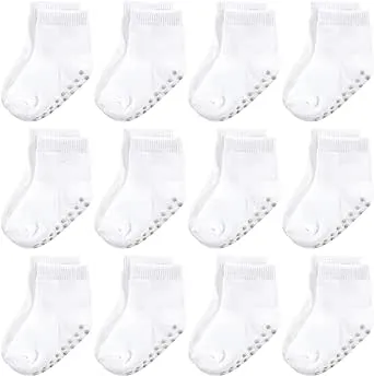 Touched by Nature Baby Organic Cotton Socks with Non-Skid Gripper for Fall Resis