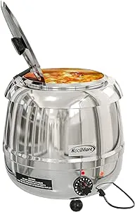 KoolMore Commercial Soup Kettle Warmer with Hinged Lid and Removable Pot Insert for Buffet, Restaurant, Party, Event, and Catering, Large 2.5 Gallon, Electric [Black] (SK-BK-3G)