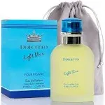 NovoGlow Dolcetto Light Blue Eau De Parfum for Men 3.4 Fl. Oz. 100ml Refreshing Combination of Woody Floral & Aquatic Fragrance - Scent Lasts All Day A Gift for Any Occasion