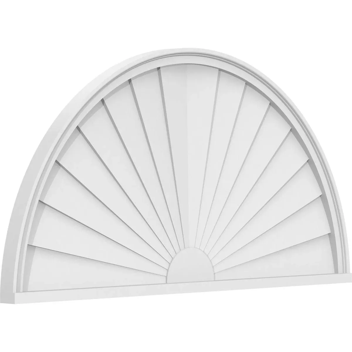 Half Round Sunburst Architectural Grade PVC Pediment