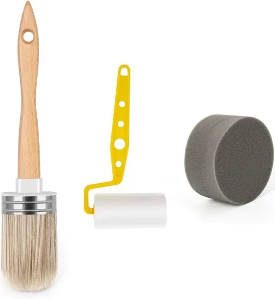 Tool Trio, Paint Brush, Roller, Sponge, All The Tools You Need to Apply Finish ...